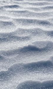 Preview wallpaper snow, waves, surface, winter, macro, white