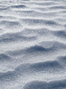 Preview wallpaper snow, waves, surface, winter, macro, white