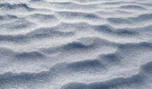 Preview wallpaper snow, waves, surface, winter, macro, white