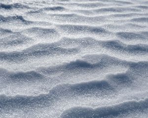 Preview wallpaper snow, waves, surface, winter, macro, white