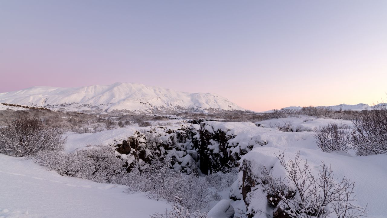 Wallpaper snow, winter, mountain, nature, landscape