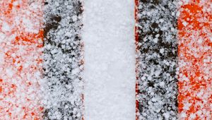 Preview wallpaper snow, winter, stripes, white