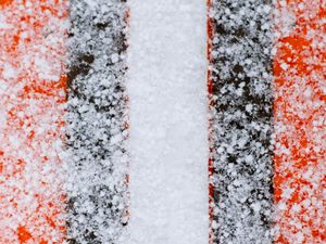 Preview wallpaper snow, winter, stripes, white