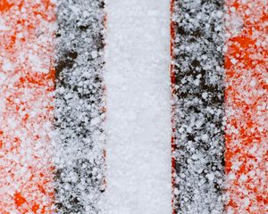 Preview wallpaper snow, winter, stripes, white