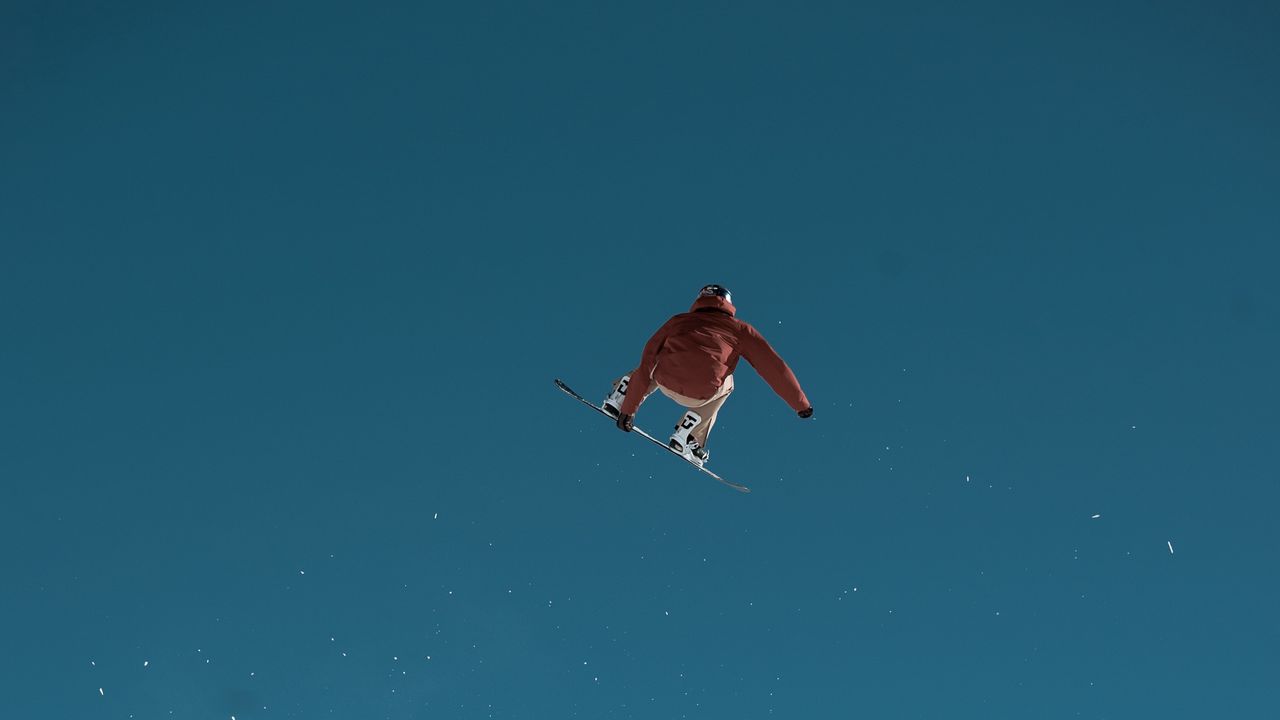 Wallpaper snowboarder, snowboard, jump, trick