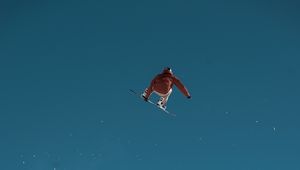 Preview wallpaper snowboarder, snowboard, jump, trick