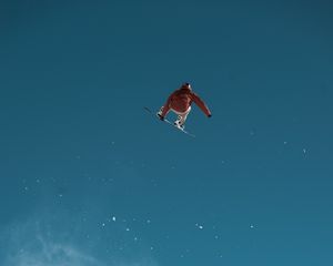 Preview wallpaper snowboarder, snowboard, jump, trick