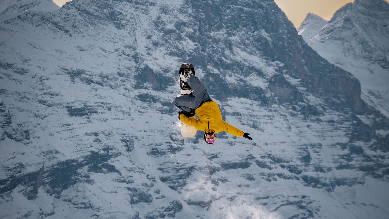 Wallpaper snowboarder, snowboard, jump, trick, springboard, extreme