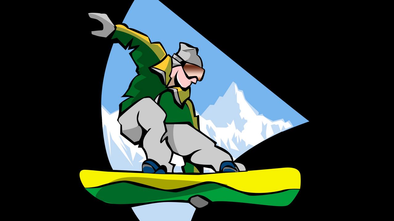 Wallpaper snowboarder, snowboard, logo, vector