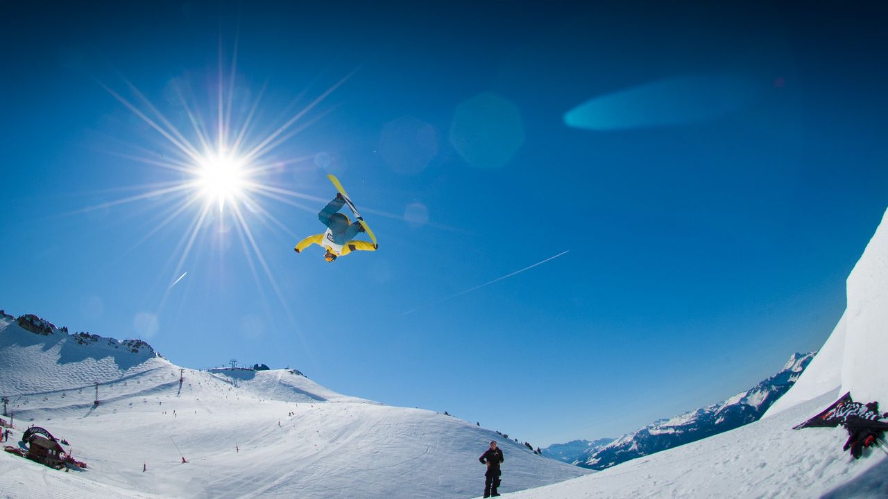 Wallpaper snowboarding, snowboarder, mountain, snow, slope