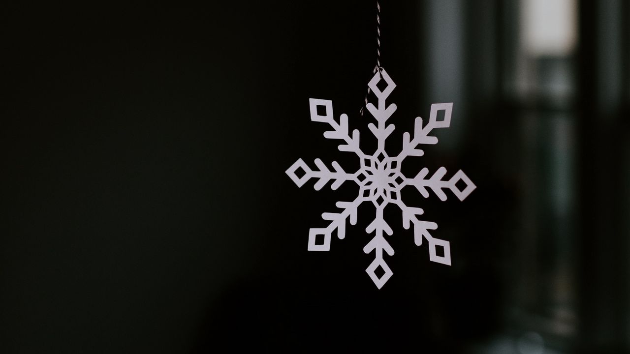 Wallpaper snowflake, decoration, white, christmas, new year