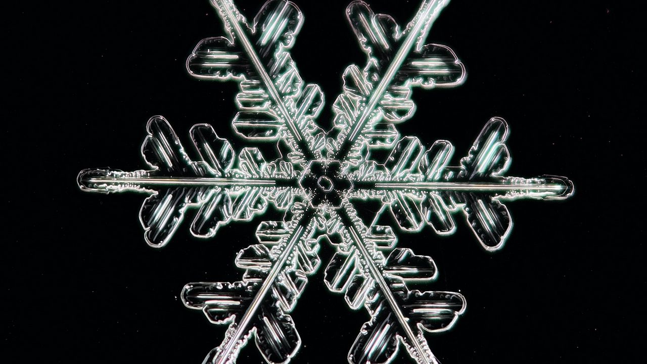 Wallpaper snowflake, ice, macro, pattern, crystal