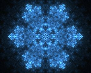 Preview wallpaper snowflake, pattern, abstraction