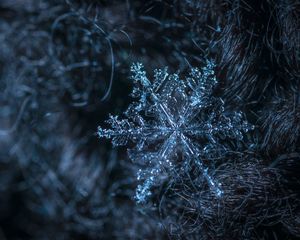 Preview wallpaper snowflake, pattern, structure, ice