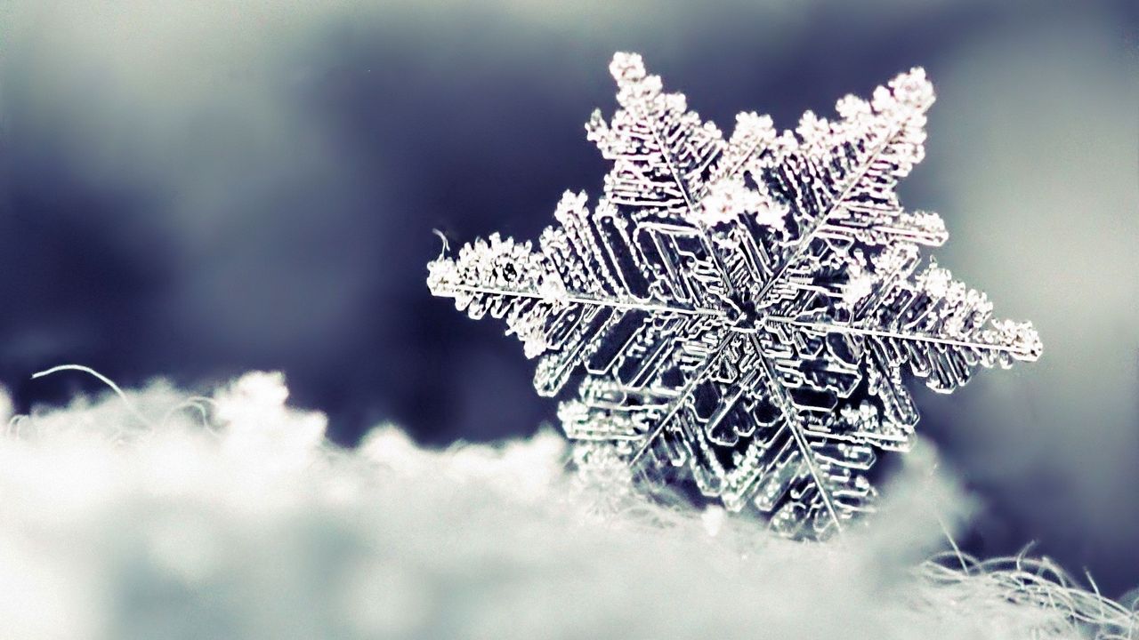 Wallpaper snowflake, snow, shape, pattern