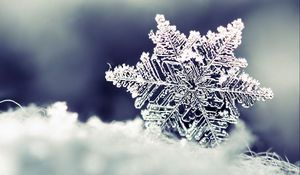 Preview wallpaper snowflake, snow, shape, pattern