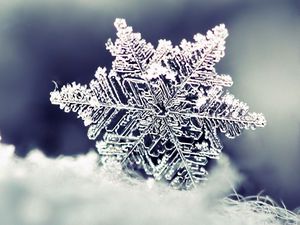 Preview wallpaper snowflake, snow, shape, pattern