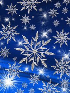 Preview wallpaper snowflakes, art, christmas, new year, winter