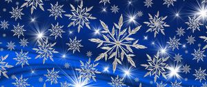 Preview wallpaper snowflakes, art, christmas, new year, winter