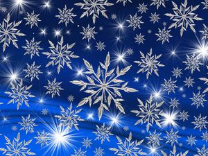 Preview wallpaper snowflakes, art, christmas, new year, winter