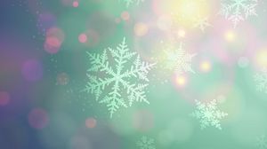 Preview wallpaper snowflakes, background, light, spot