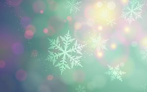 Preview wallpaper snowflakes, background, light, spot