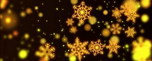 Preview wallpaper snowflakes, patterns, glare, bokeh