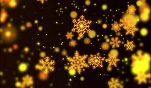 Preview wallpaper snowflakes, patterns, glare, bokeh