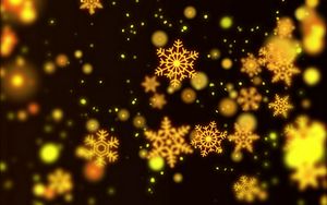 Preview wallpaper snowflakes, patterns, glare, bokeh