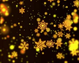 Preview wallpaper snowflakes, patterns, glare, bokeh