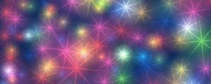 Preview wallpaper snowflakes, patterns, shine, abstraction, multicolored