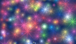 Preview wallpaper snowflakes, patterns, shine, abstraction, multicolored