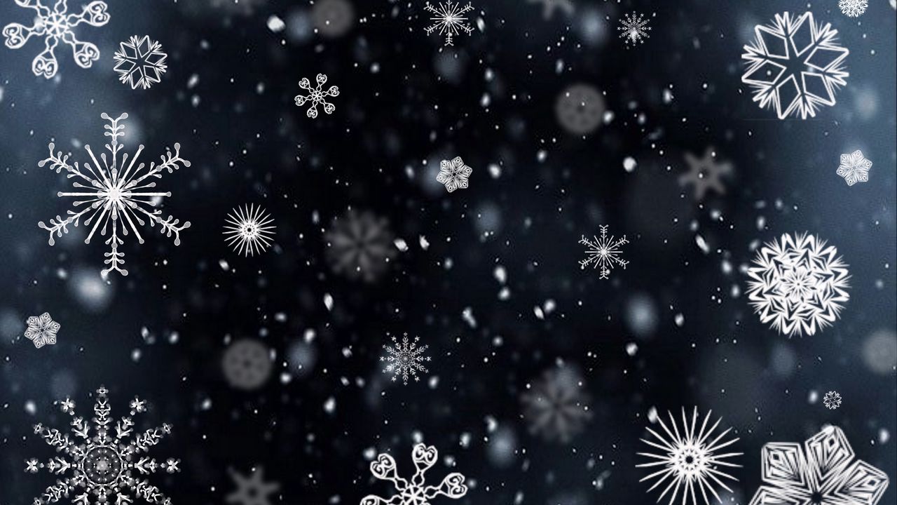 Wallpaper snowflakes, patterns, texture, winter