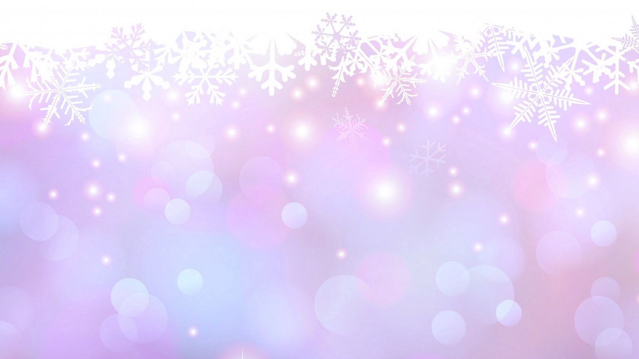 Wallpaper snowflakes, spots, dots, glow