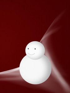 Preview wallpaper snowman, christmas tree, snow, blizzard, new year