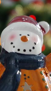 Preview wallpaper snowman, figurine, christmas, new year