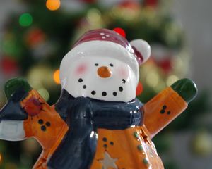 Preview wallpaper snowman, figurine, christmas, new year