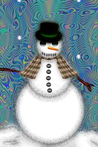 Preview wallpaper snowman, fire, patterns, backgrounds, bright