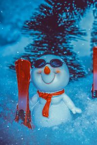 Preview wallpaper snowman, new year, christmas, snow, figurine, toy