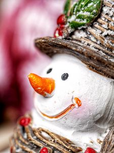Preview wallpaper snowman, smile, new year, christmas