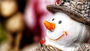 Preview wallpaper snowman, smile, new year, christmas