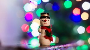 Preview wallpaper snowman, toy, patches, new year