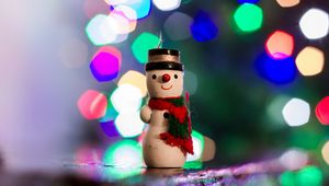 Preview wallpaper snowman, toy, patches, new year