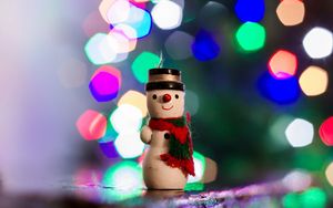 Preview wallpaper snowman, toy, patches, new year