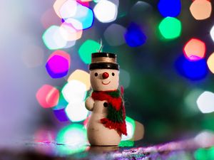 Preview wallpaper snowman, toy, patches, new year