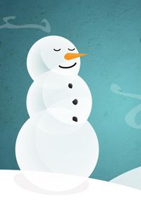 Preview wallpaper snowman, tree, sign, wishes, christmas