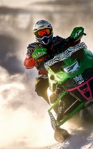 Preview wallpaper snowmobile, sports, racing, snow, winter