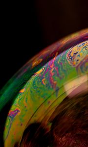 Preview wallpaper soap bubble, bubble, macro, surface, colorful