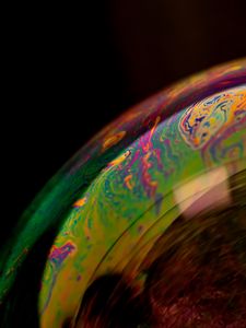 Preview wallpaper soap bubble, bubble, macro, surface, colorful