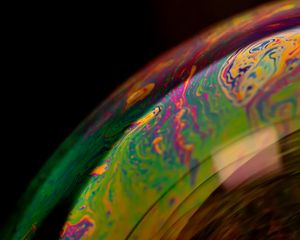 Preview wallpaper soap bubble, bubble, macro, surface, colorful